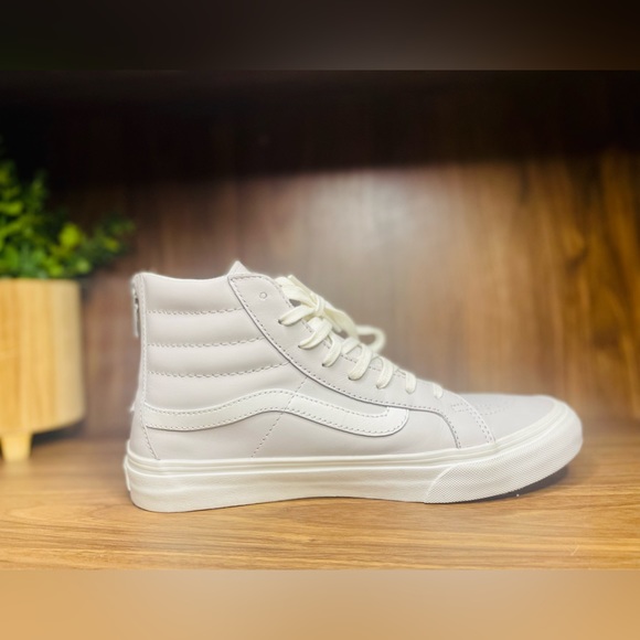 Vans White Skate SK8-HI Show With Zipper In The Back - Picture 3 of 9